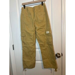 BDG Women Cargo Pants Drawstring Hem Mustard Yellow Size M
